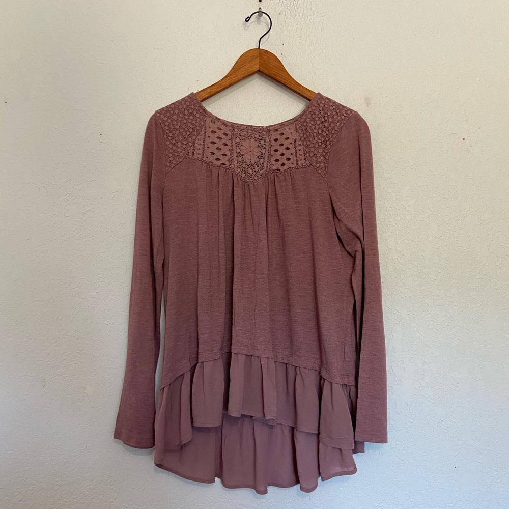 Knox Rose Mauve Flowy Top